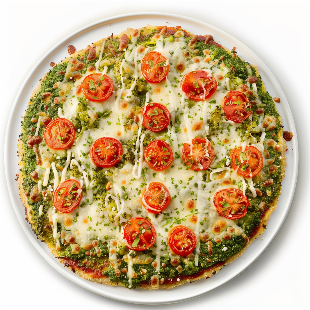 VEGAN Margarita Pizza with Broccoli Base (1PC)