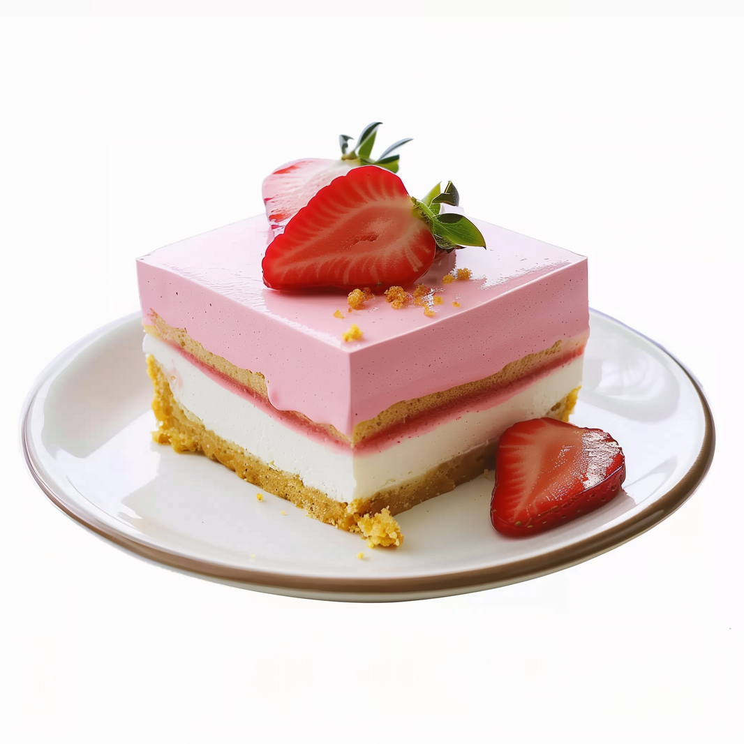VEGAN Strawberry Mousse Cake