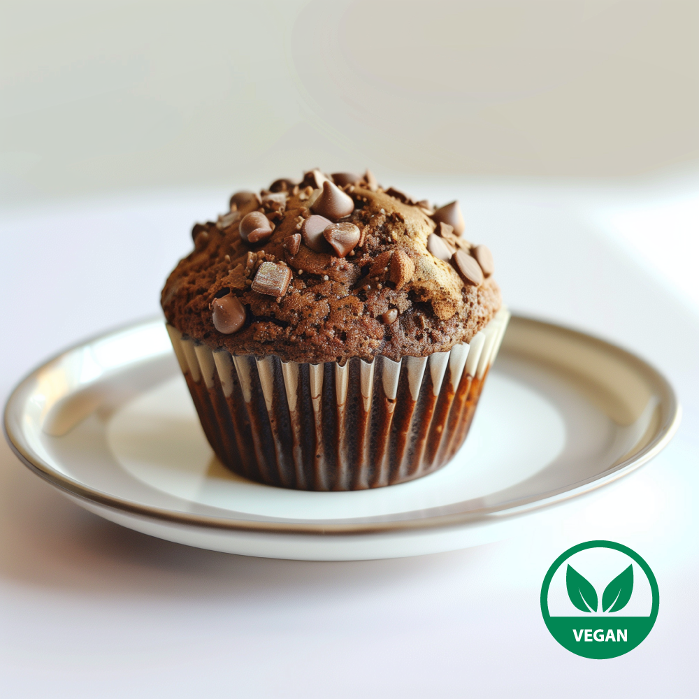 Vegan Double Chocolate Chip Muffin